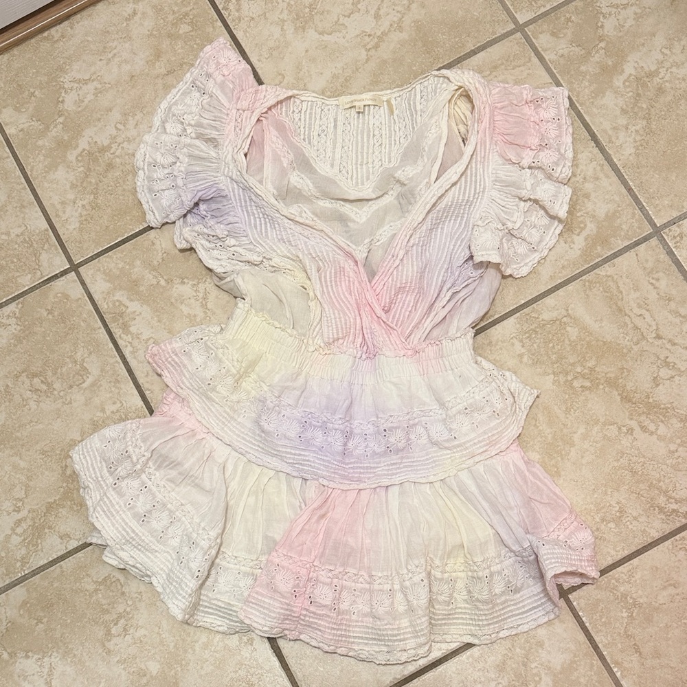 LoveShackFancy Pastel Ruffle Dress